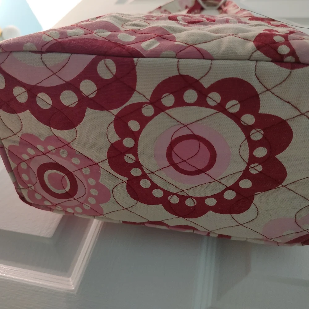 Buckhead Betties Pink and Red Quilted Tote Bag